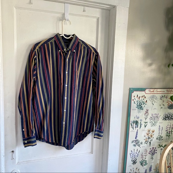 bill blass Other - Blassport Multicolor Striped Long Sleeve Button-Up